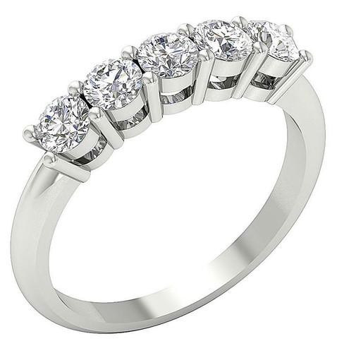 Five stone wedding - five, ring