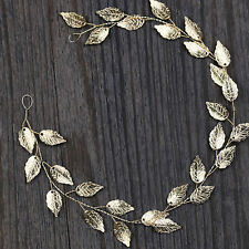 Bright  Gold  Leaves Vine Headpiece Leaf Wedding Hair Band Costume Accessories