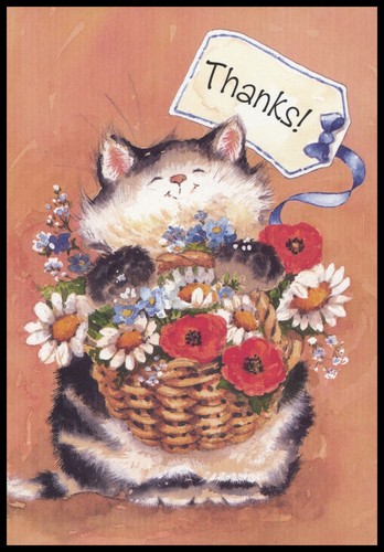 Greeting card cat - card,