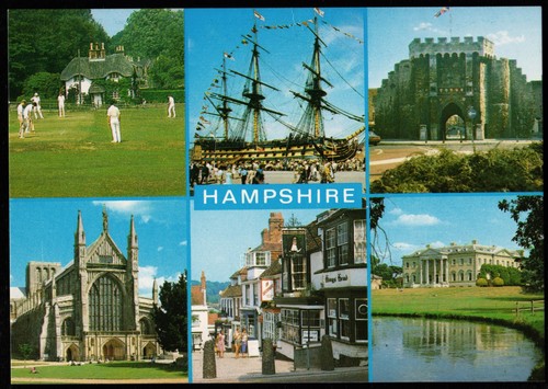 Hampshire multi view postcard - multi,