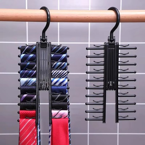 Adjustable neck tie - tie, rack