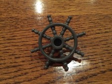 Playmobil Spare Parts - Ship / Boat Wheel - Dark Grey - 5cm in diameter