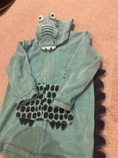 12-18 Months Mothercare Zip Up Hooded Towel with Hood Aqua Colour Animal Themed