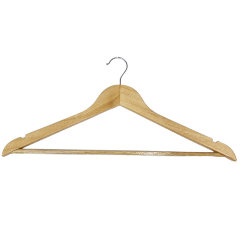 Natural wooden clothes hangers - wooden,
