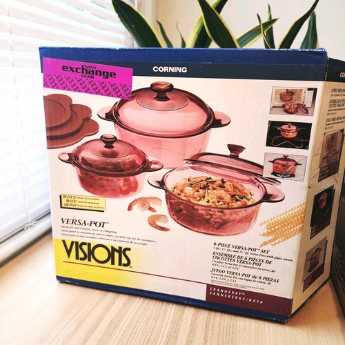 6pc visions corning cranberry - 6pc,