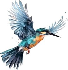 Flying Tropical Kingfisher