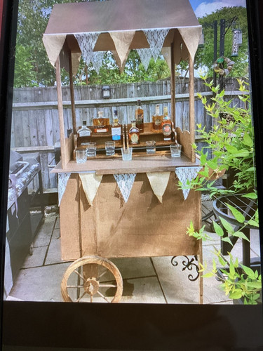 Hand made wooden cart can - hand,
