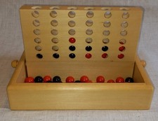Wooden 4-in-a-Row Connect 4 Game