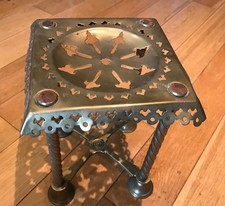 ANTIQUE BRASS TRIVET STAND