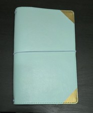 Light blue faux leather - blue,