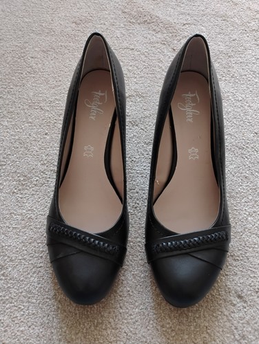 Footglove black leather - m, &