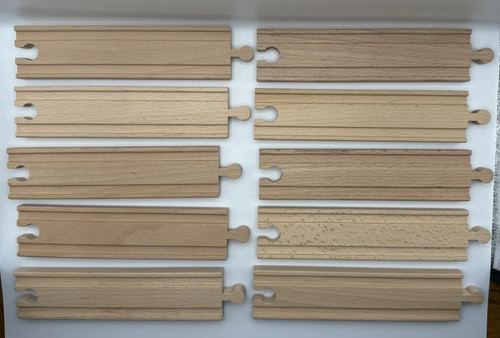 Wooden train track straight - track,