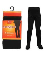 Girls Kids 140 Denier Thermal Fleece Lined 0.5 Tog Warm Winter Tights  Black