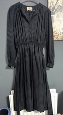 Women's Original Vintage Horrockses Fashions Black  Dress Party Size UK 12