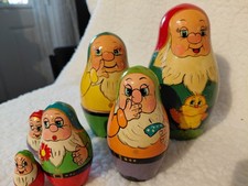 Disney Russian Dolls Slight Split on back of head  Damage  Largest