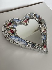 Handmade Cotfield Love Heart Mosaic Mirror Made In U.K. Wall Decor Home Unusual