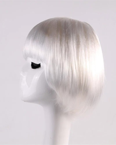 Short bob synthetic wig - short,