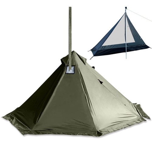 Camping hot tent with - hot,