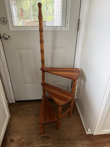 Antique spiral bookcase ladder - antique,
