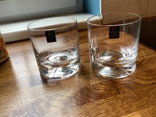 A pair of Dartington Dimple Double Old Fashioned Tumblers Straight Sided