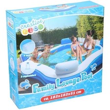 Creative Kids 4 Seat Family Lounge Pool, For Auction, With 2 Cupholders Blue