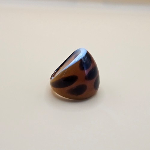 Chunky glass murano ring - glass,