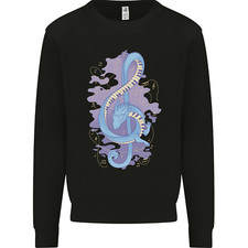 Musical Keyboard Dragon Kids Sweatshirt Jumper
