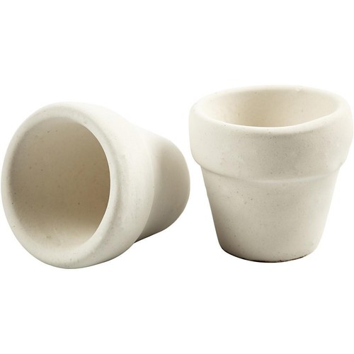 White terracotta flower - white,