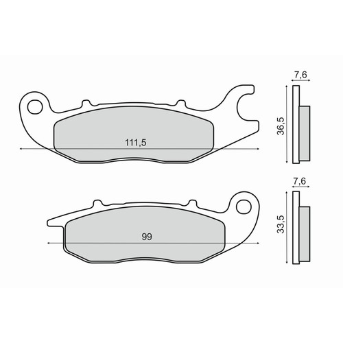 Pair brake pads - for, 125