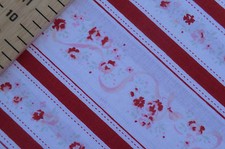 LECIEN, JAPANESE QUALITY QUILTING,CRAFT COTTON FABRIC, F/Q, RED, CREAM, GREEN