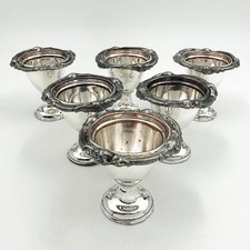 SET 6 EGG CUPS OLD SHEFFIELD