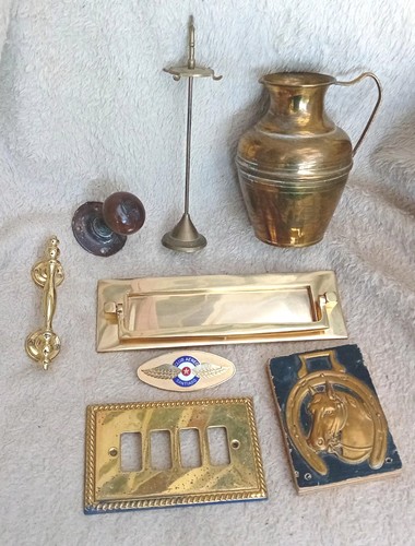 Brass job lot various items - brass,
