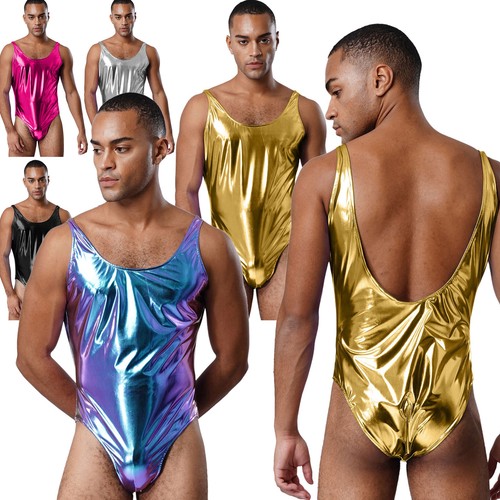 Mens sleeveless shiny - uk,