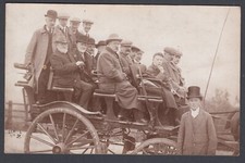 Vintage Postcard Sightseeing Carriage Coach Horse? Drawn Unknown Location