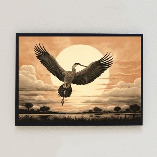Crane vintage bird - vintage,