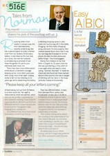  CROSS STITCH CHART MARGARET SHERRY LETTER 'L' CUTE CHEEKY LION (516E)