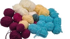 Mixed Yarn Lot in Various Colours and Textures for Crafts T2750 D46