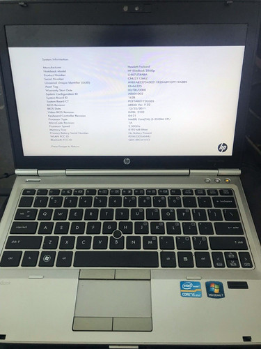 Elitebook 2560p core - hp,