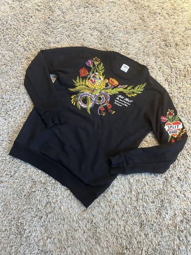 Zara black sweatshirt crew - s,