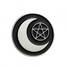 Pentacle Moon Enamel Pin Badge