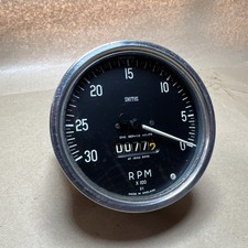 VINTAGE SMITHS RPM & WORKING HOURS CLOCK RARE CLASSIC TRACTOR MACHINE 