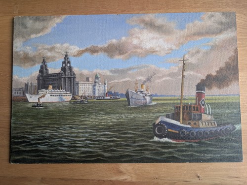 Vintage hand painted liverpool - vintage,