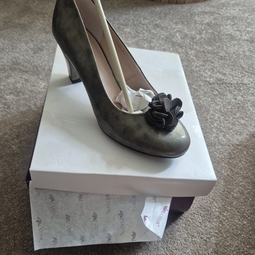 Ladies lotus pewter heel - 5,
