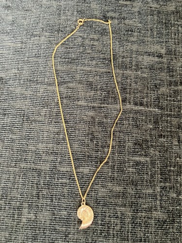 Dainty gold tone ammonite - gold,