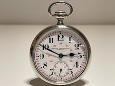 ANTIQUE WW1 RAILROAD SWISS POCKET WATCH "ELECTION"ECKSTEIN CHRONOMETER DIENSTUHR