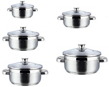 Stainless Steel Casserole with Glass Vented Lid - ideal for all Hobs