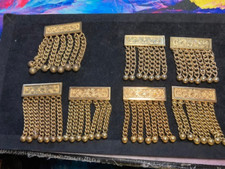 Lot of 7 pieces, Masonic chain apron tassels - Toye & Co. Ornate header pieces