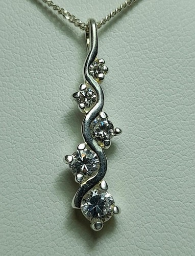 Silver cubic zirconia - silver,