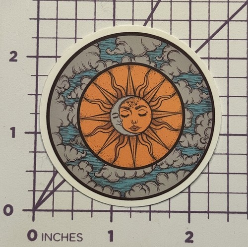 Celestial hippie sun moon - moon, +