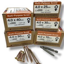 4mm Assorted Wood Screws Mixed